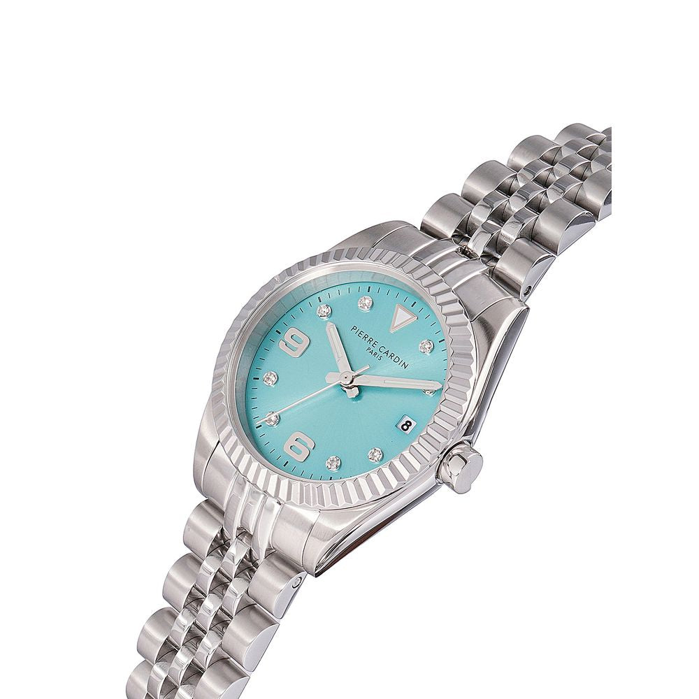 Pierre Cardin graue Edelstahl-Armbanduhr