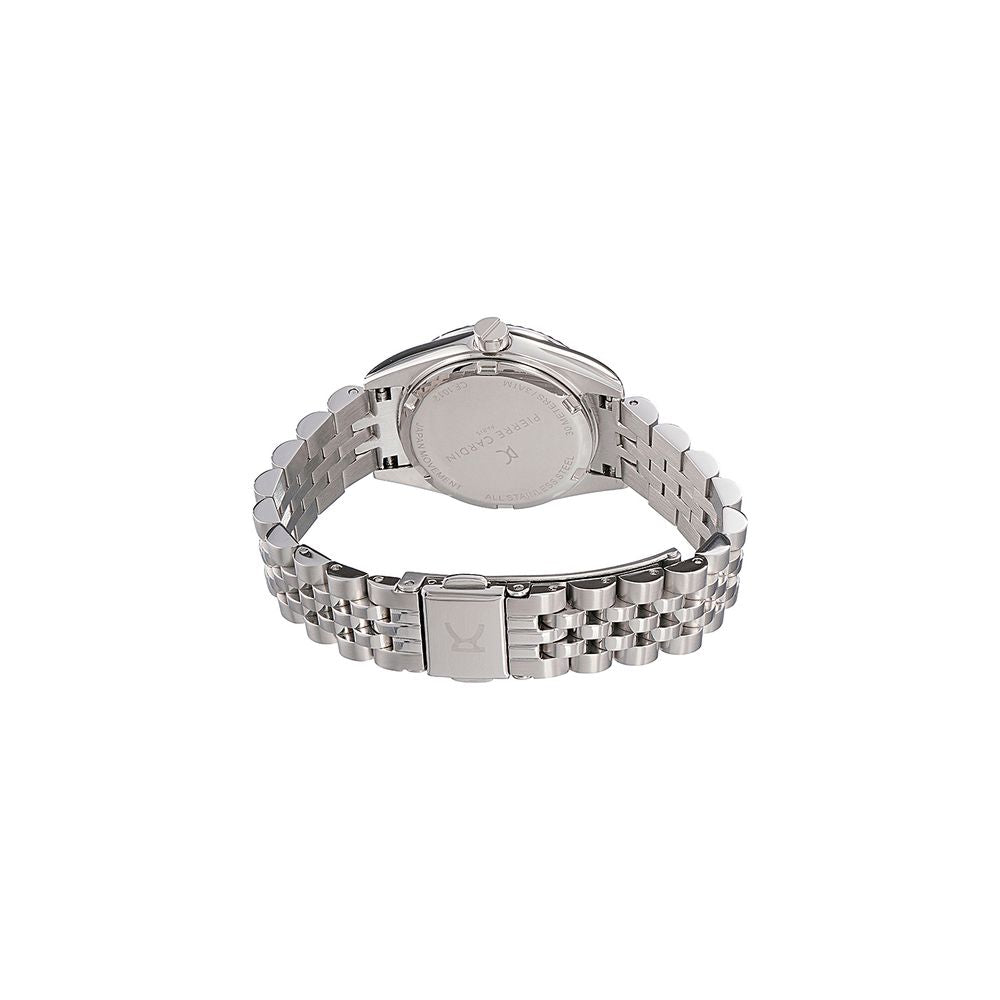 Pierre Cardin graue Edelstahl-Armbanduhr