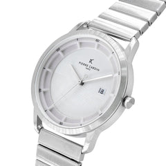 Pierre Cardin graue Edelstahl-Armbanduhr