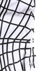 Dolce & Gabbana Heren Wit Gestreept Nylon Ski Mask Balaclava Muts
