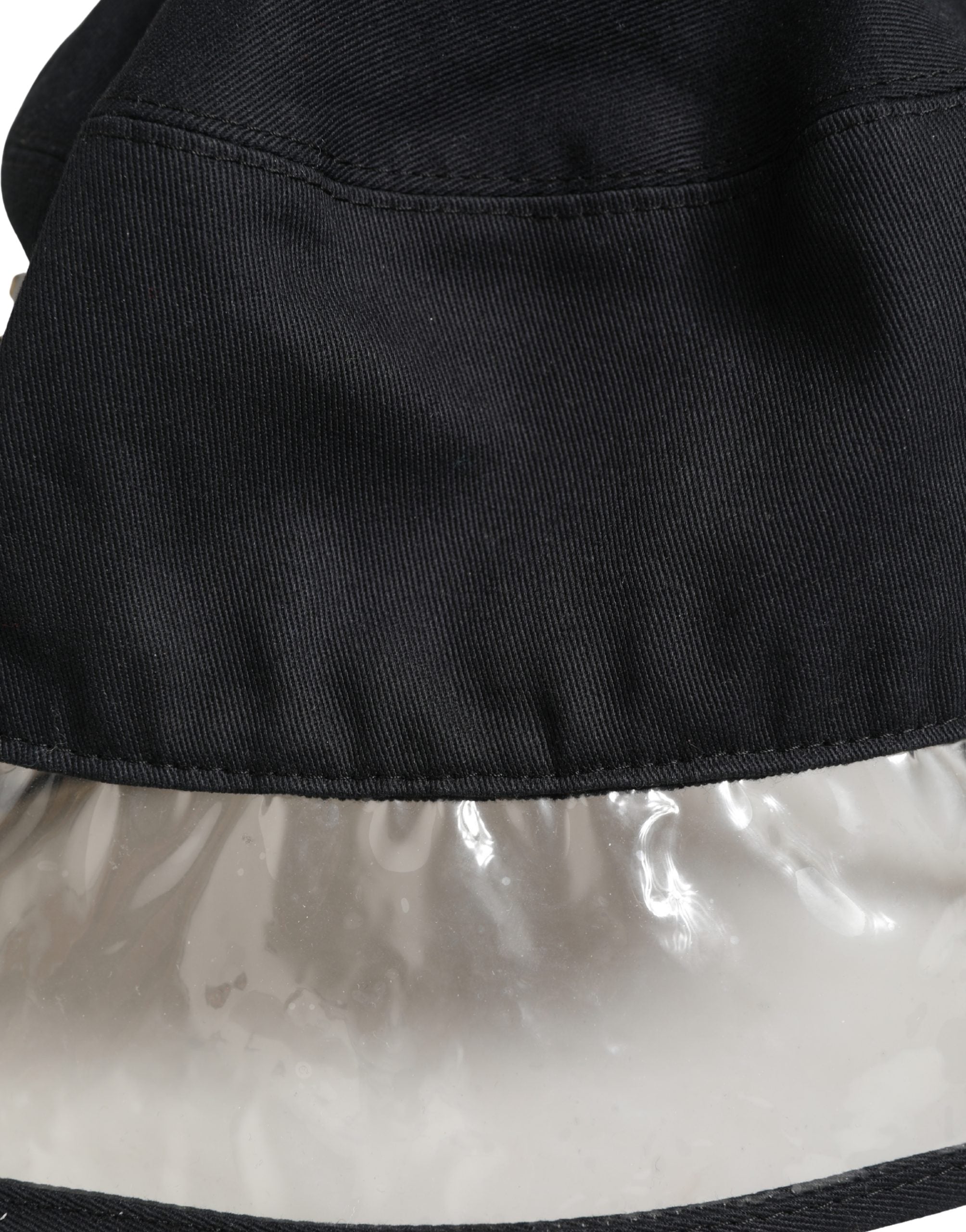 Dolce & Gabbana Schwarze Baumwolle Plastik Fischer Bucket Hat