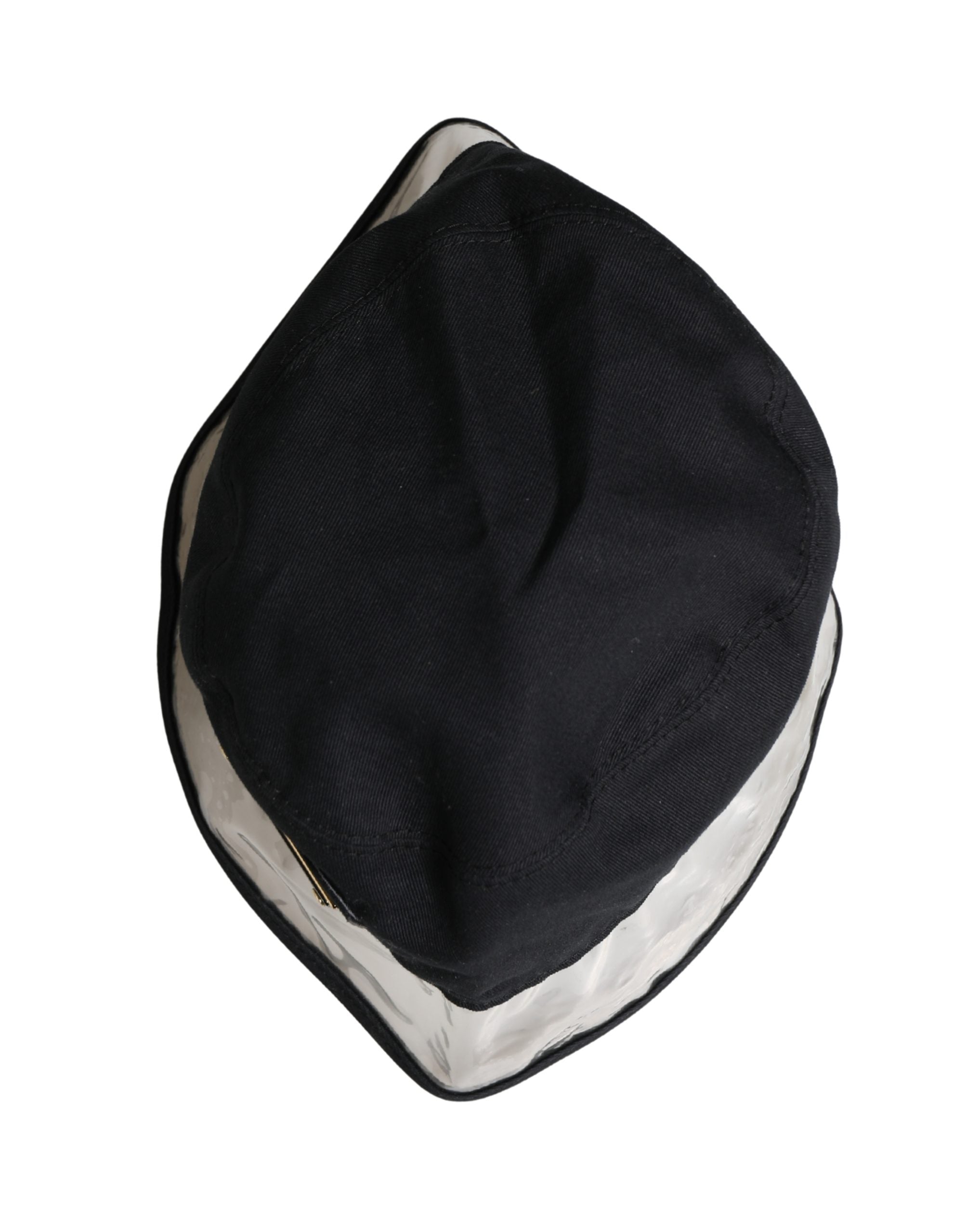 Dolce & Gabbana Schwarze Baumwolle Plastik Fischer Bucket Hat