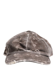 Dolce & Gabbana Herren braune Baumwoll-Distressed Baseballmütze