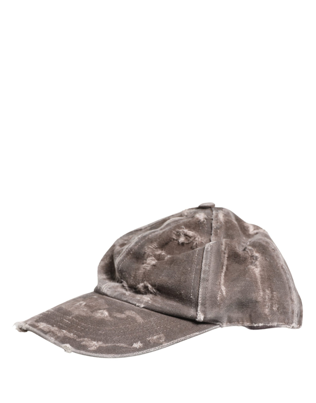 Dolce & Gabbana Herren braune Baumwoll-Distressed Baseballmütze