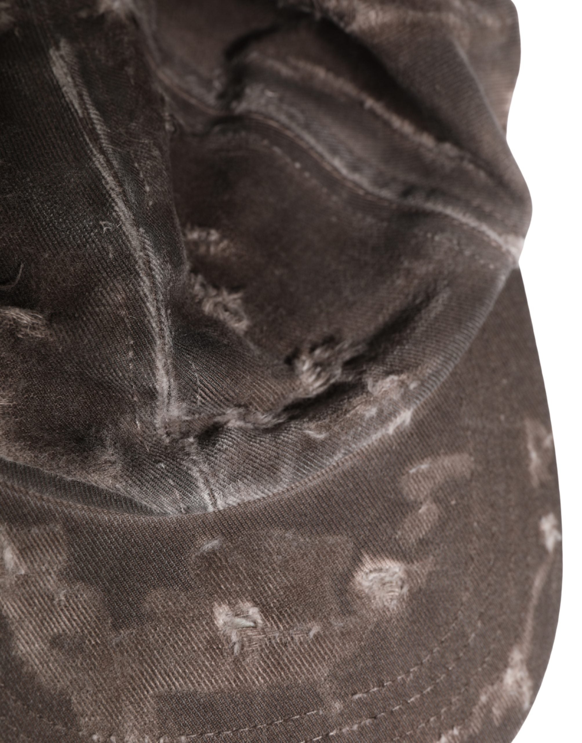 Dolce & Gabbana Herren braune Baumwoll-Distressed Baseballmütze