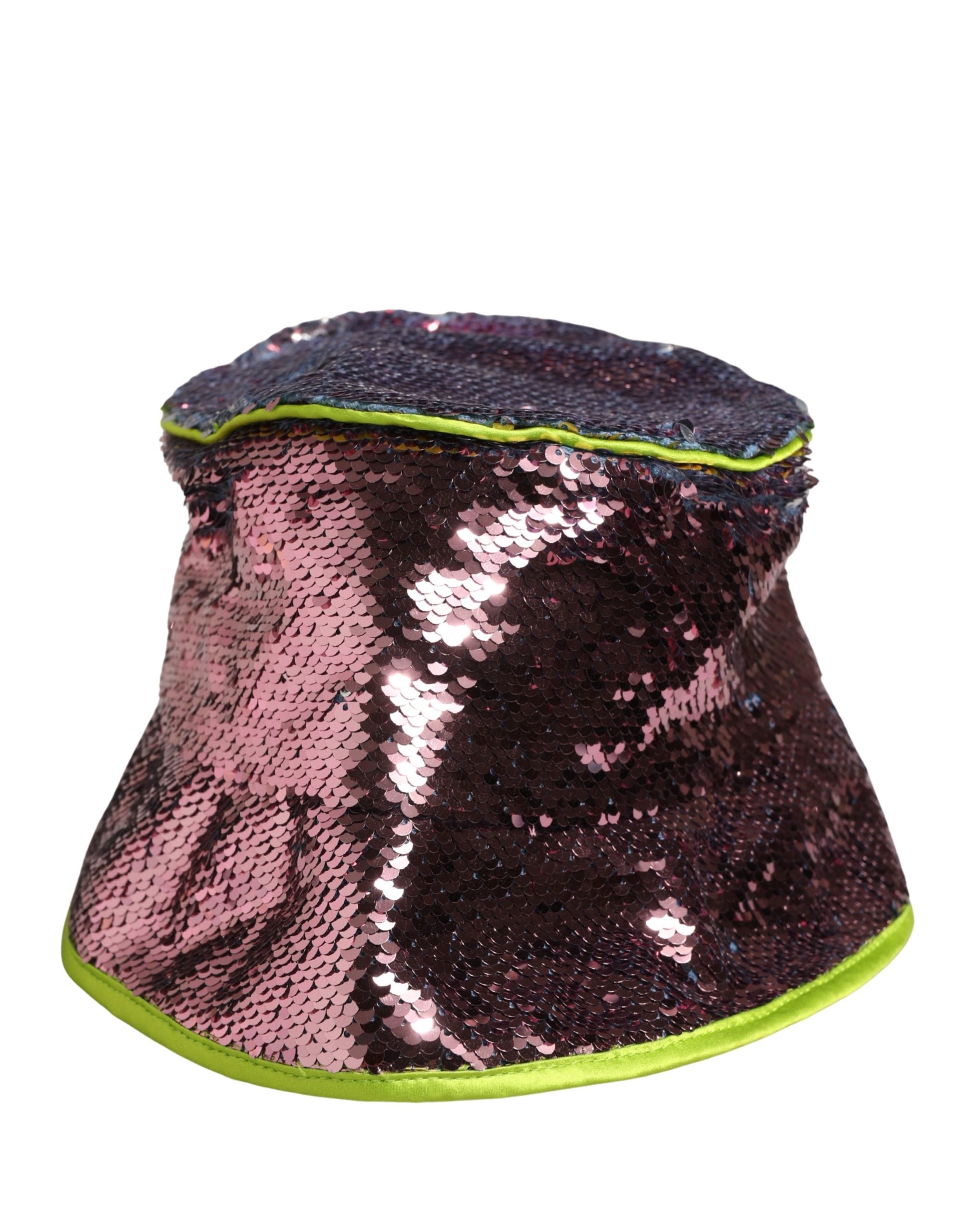 Dolce & Gabbana Herren Anglerhut mit lila Pailletten