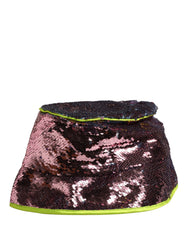 Dolce & Gabbana Herren Anglerhut mit lila Pailletten