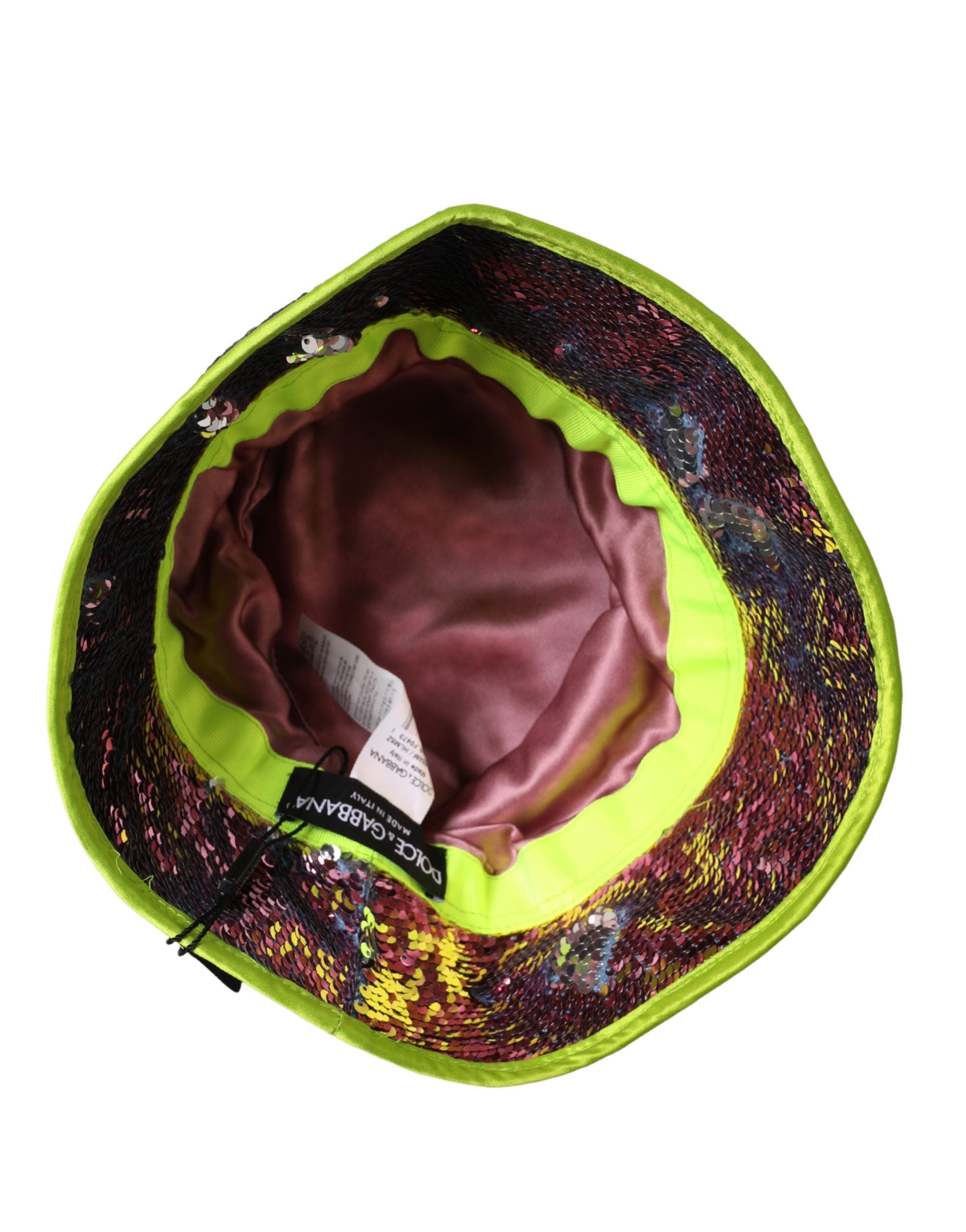 Dolce & Gabbana Herren Anglerhut mit lila Pailletten