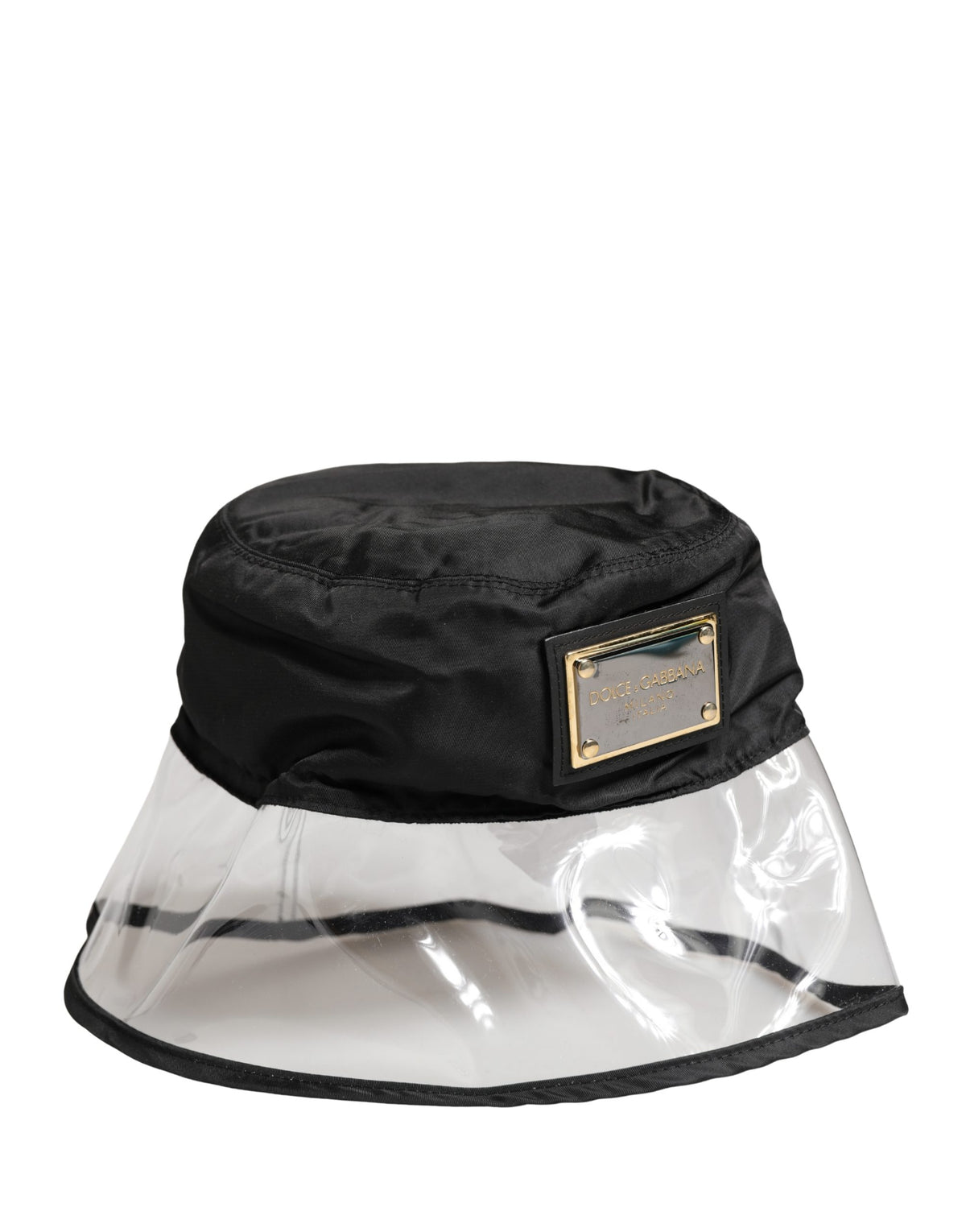 Dolce & Gabbana Herren Schwarzer Fischer-Bucket-Hut aus Kunststoff