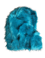 Dolce & Gabbana Blauer Modacryl Pelz Damen Fischerhut