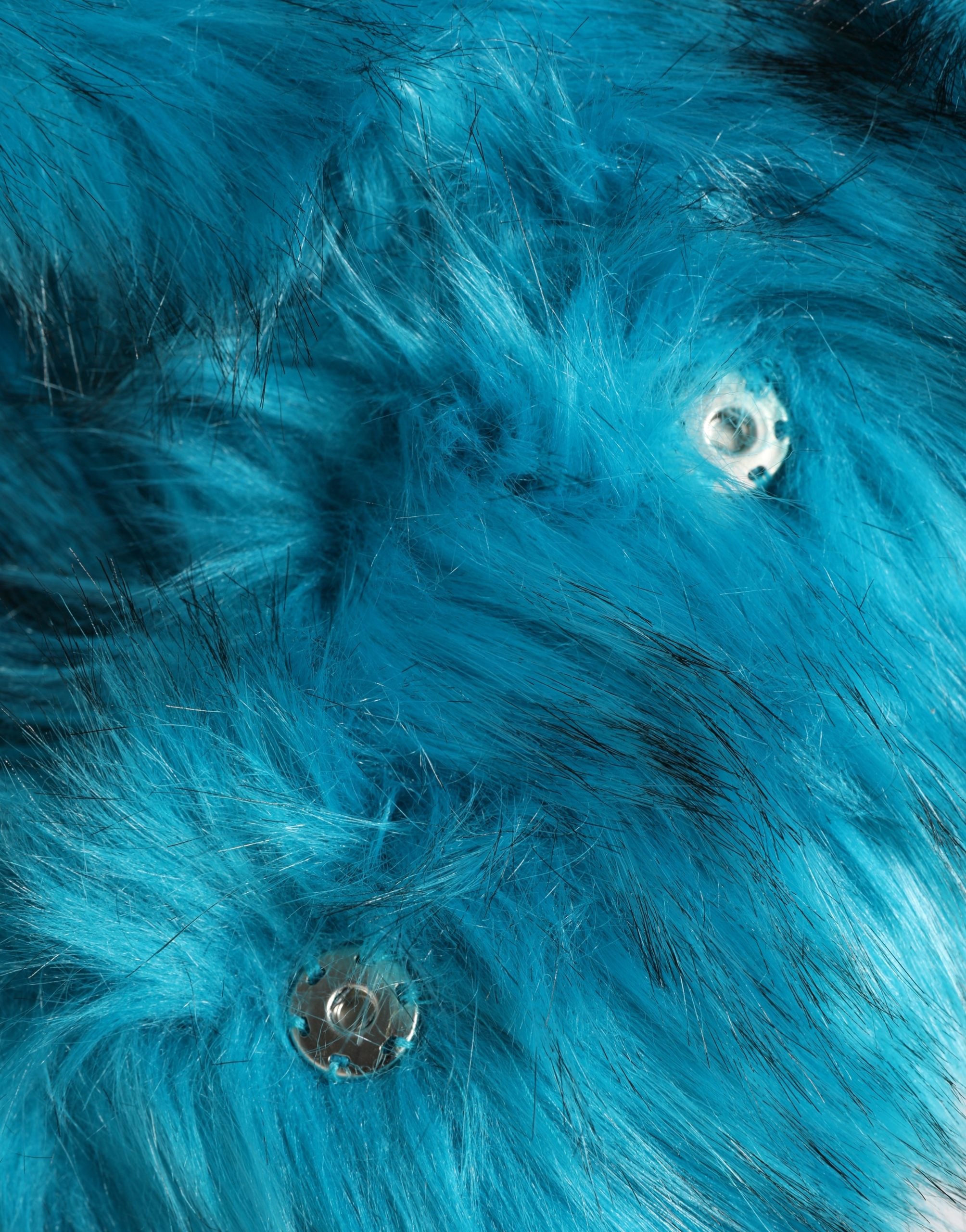 Dolce & Gabbana Blauer Modacryl Pelz Damen Fischerhut
