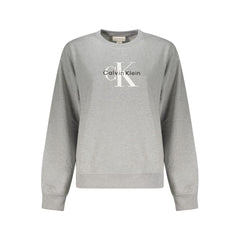 Calvin Klein Grigio Cotton Women Sweatshirt