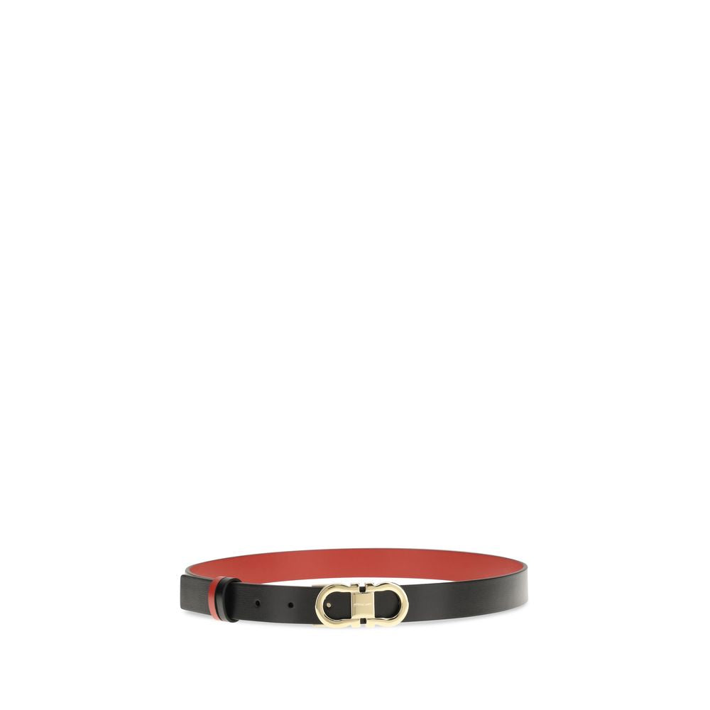 Ferragamo Zwarte Kalfsleren Bos Taurus Normale Riem