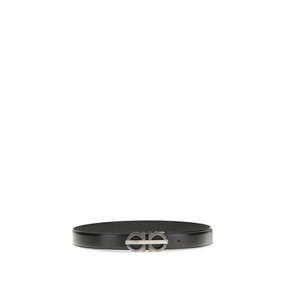 Ferragamo Zwarte Kalfsleren Bos Taurus Normale Riem