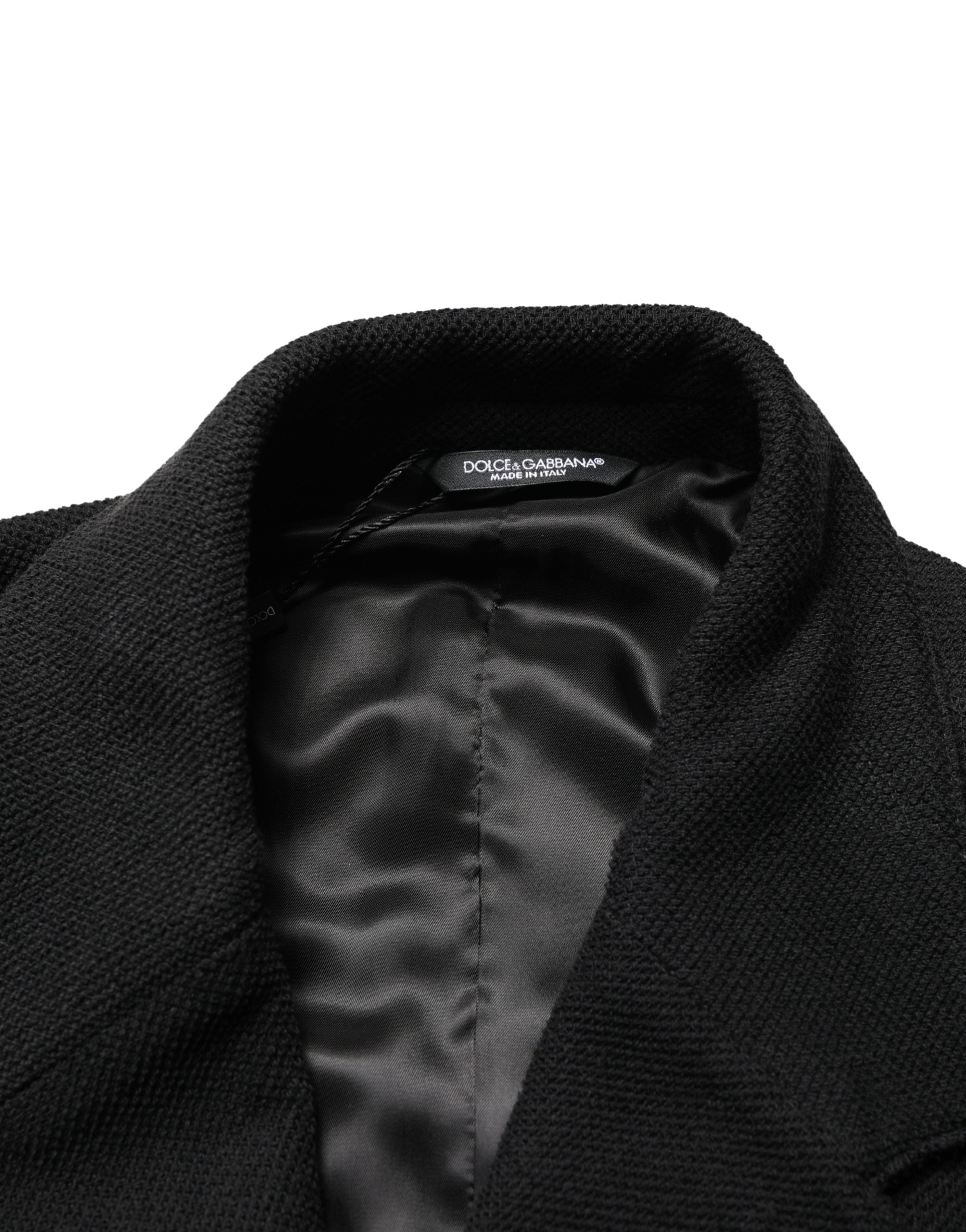 Dolce & Gabbana Zwart Double Breasted Pakjas met 2 Knopen