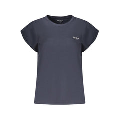Pepe Jeans Damen T-Shirt aus Bio-Baumwolle, blau