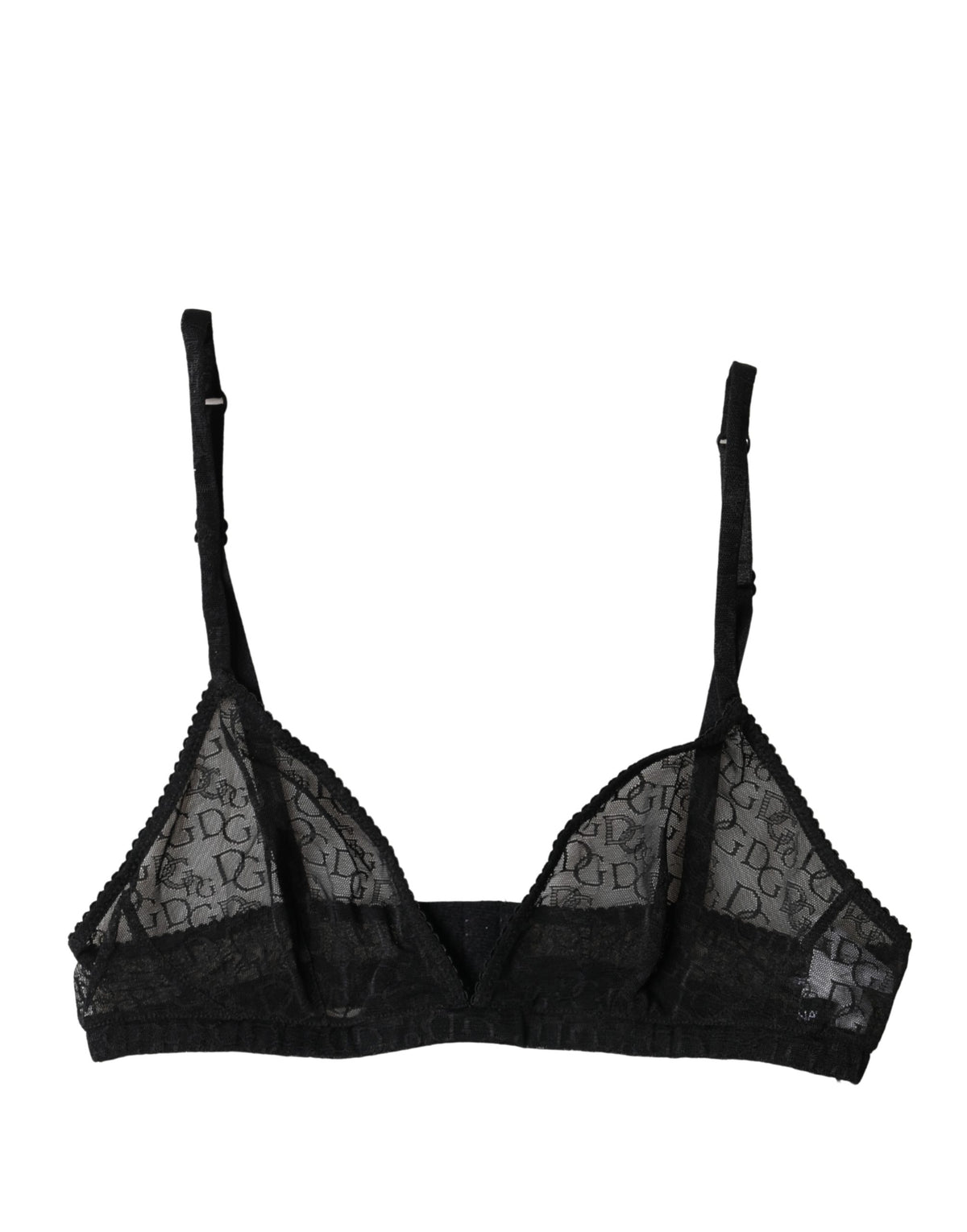 Dolce & Gabbana Logo Mania Transparenter Soft-Cup-BH Schwarz Unterwäsche