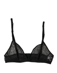 Dolce & Gabbana Logo Mania Transparenter Soft-Cup-BH Schwarz Unterwäsche