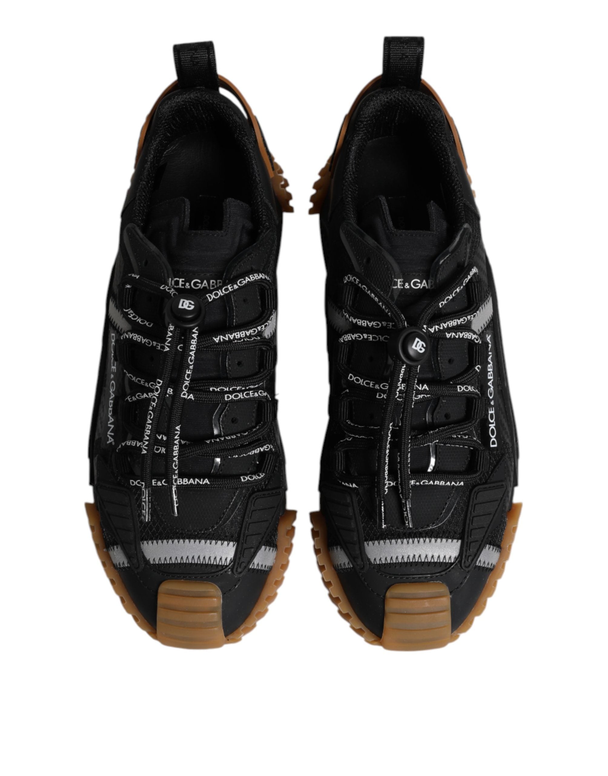 Dolce & Gabbana Schwarze Logo Schnür-Low-Top NS1 Sneaker Schuhe