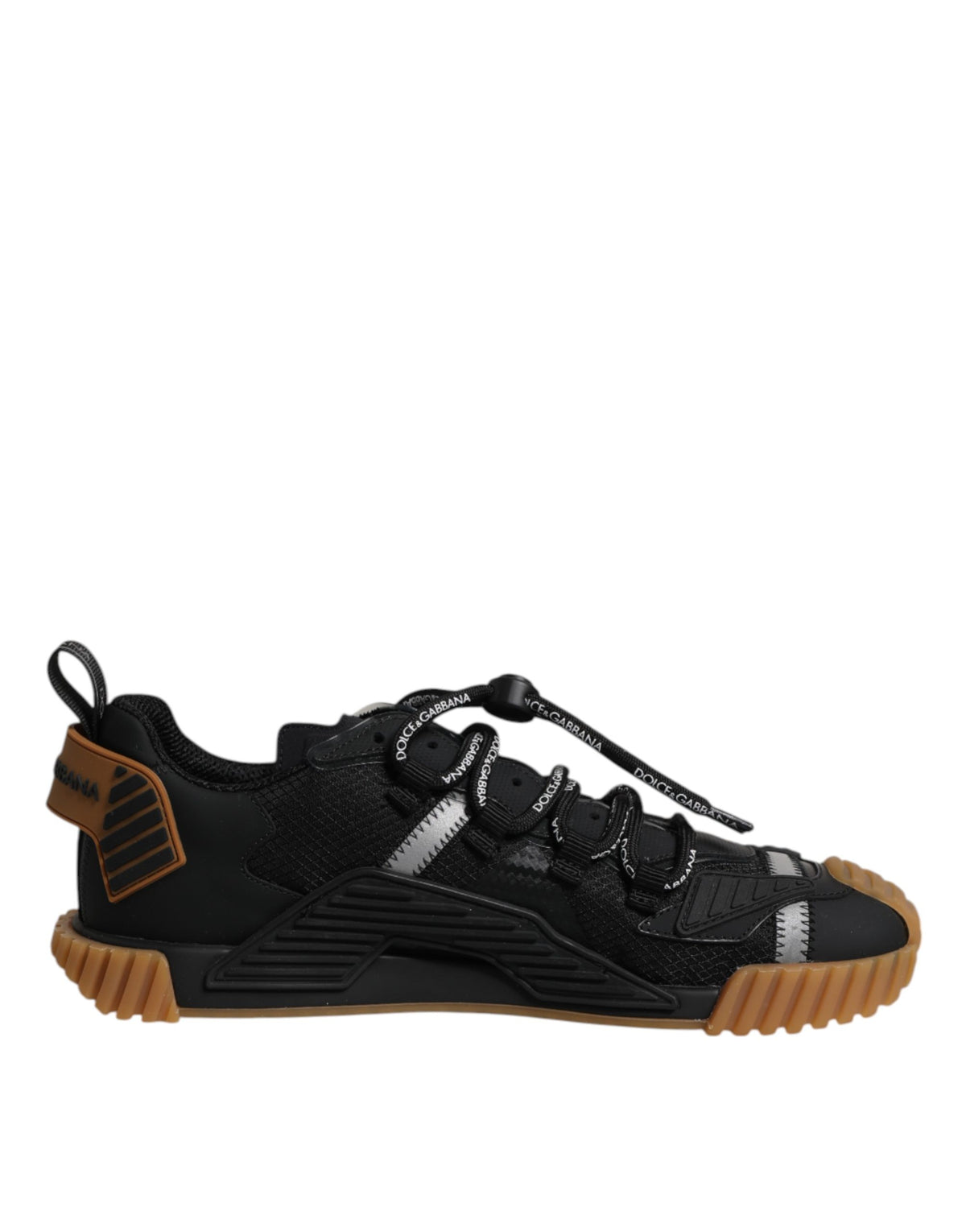 Dolce & Gabbana Schwarze Logo Schnür-Low-Top NS1 Sneaker Schuhe