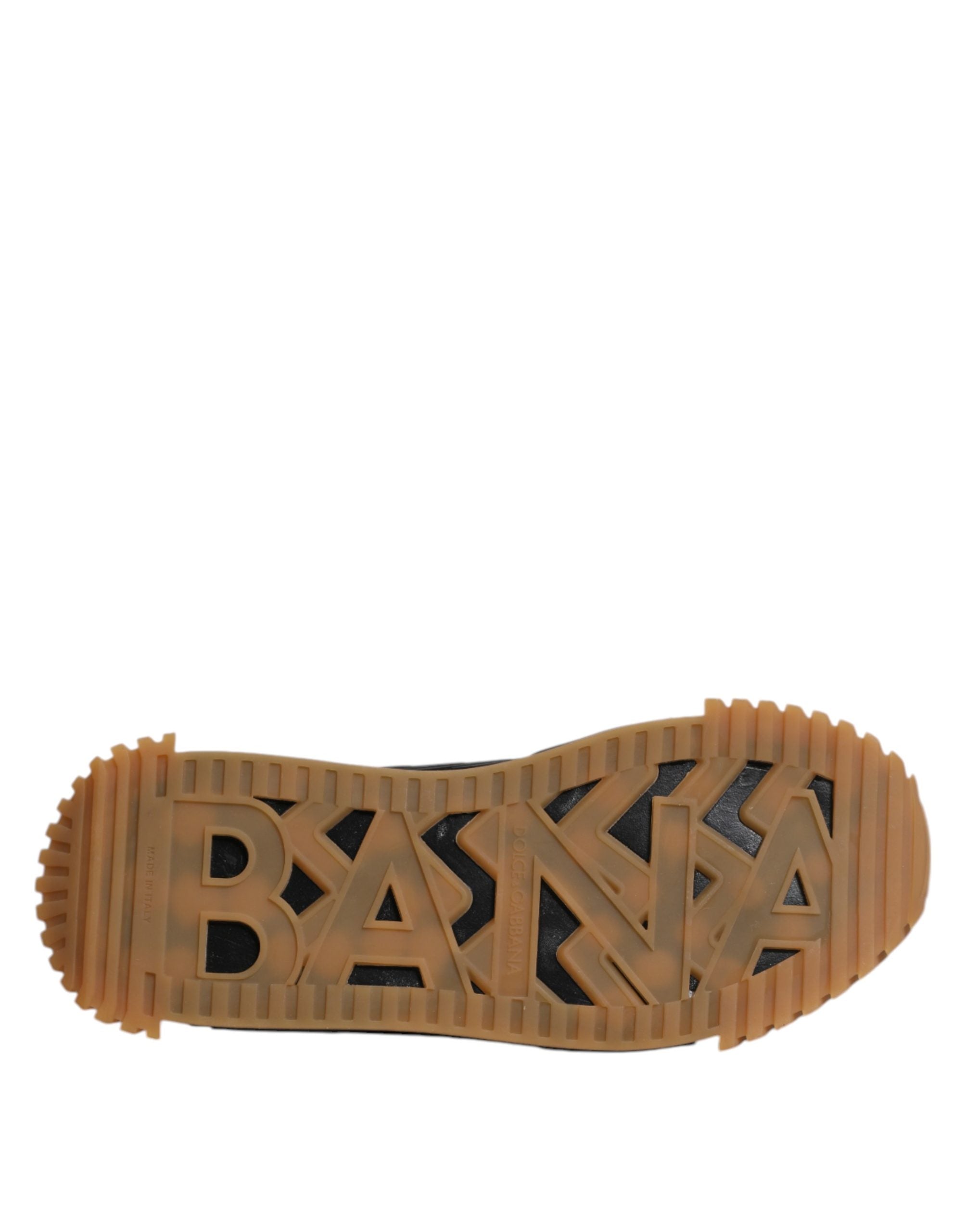 Dolce & Gabbana Schwarze Logo Schnür-Low-Top NS1 Sneaker Schuhe