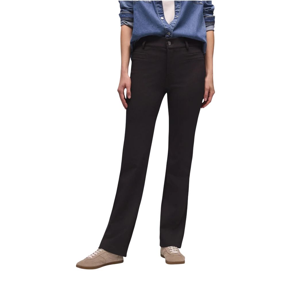 Street One Schwarze Bootcut-Jeans aus Polyamid