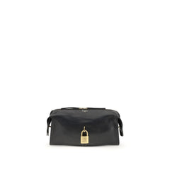 Balmain Black Calf Leather Bos Taurus Shoulder Bag
