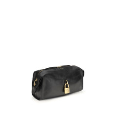 Balmain Black Calf Leather Bos Taurus Shoulder Bag