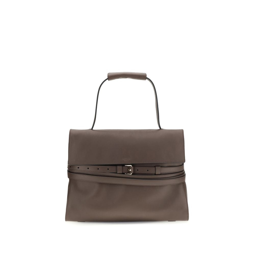 Moschino Handtasche aus braunem Kalbsleder