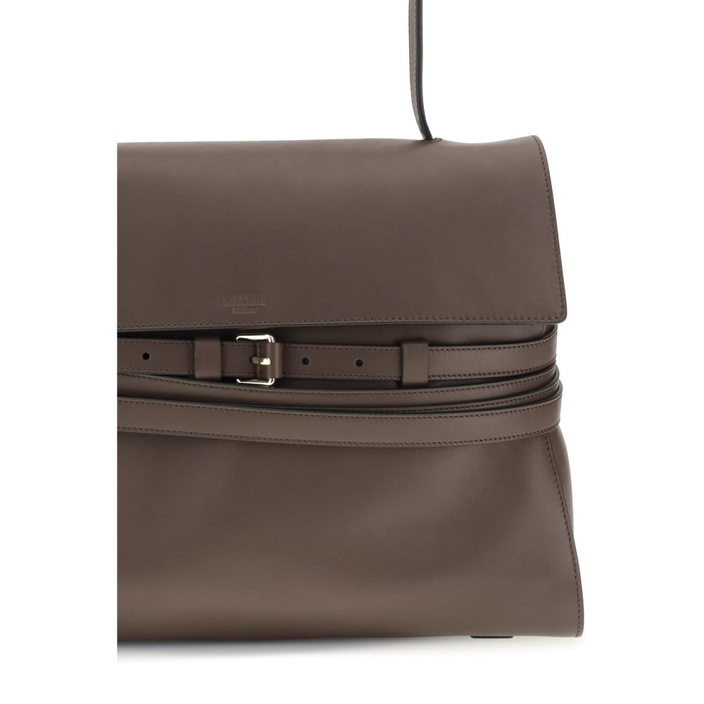 Moschino Handtasche aus braunem Kalbsleder