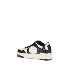 Philipp Plein Schwarze Kalbsleder Bos Taurus Sport-Sneakers