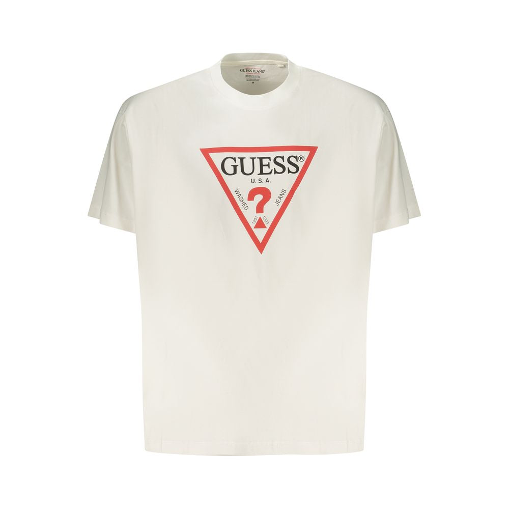 Guess Jeans Weißes Baumwoll Herren T-Shirt