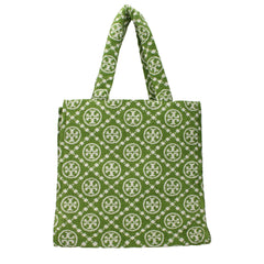 Tory Burch Green Cotton-Like Shoulder Bag