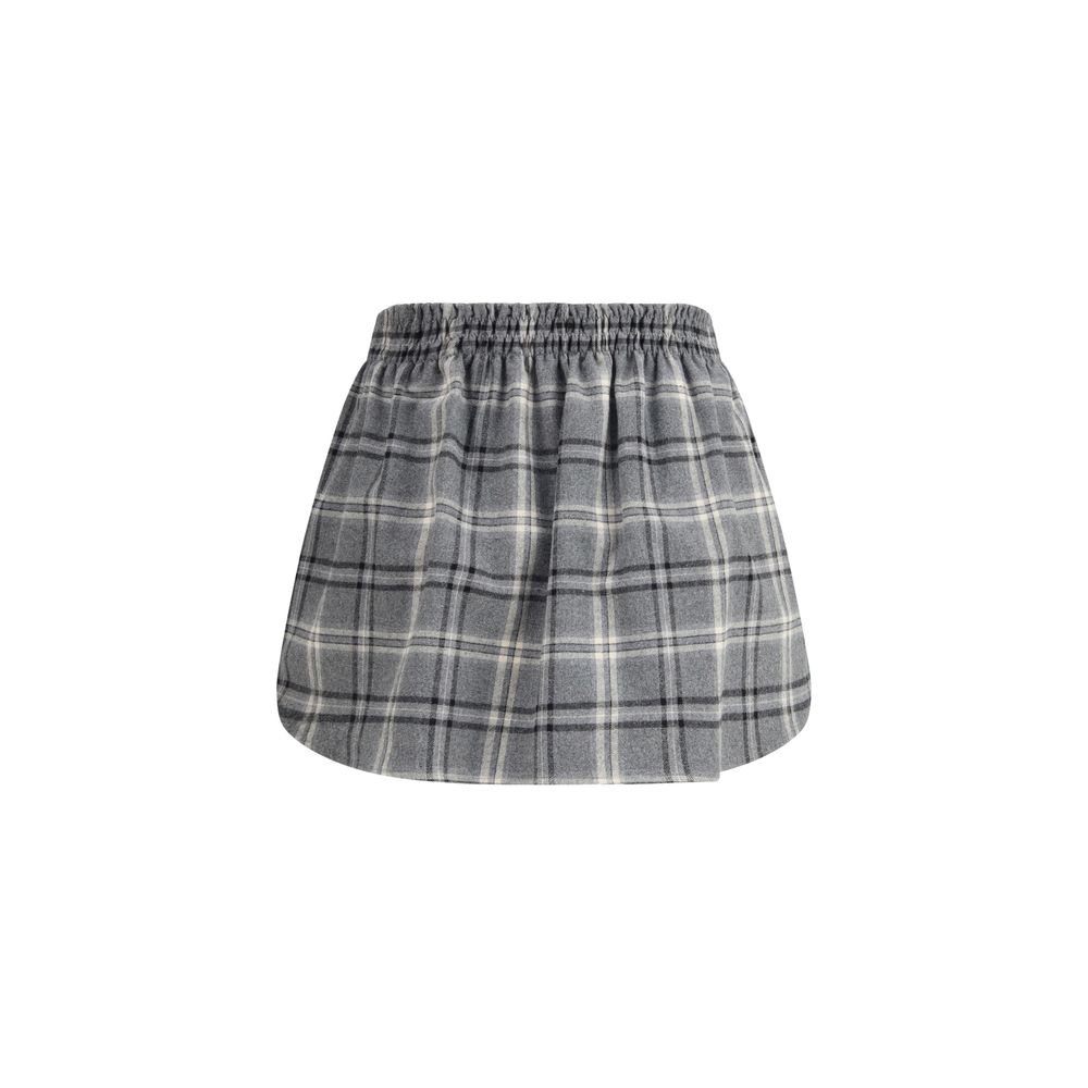 Miu Miu Minirock aus grauer Baumwolle