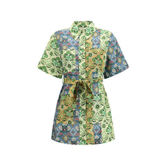 Alemais Mehrfarbiges Leinen-Freizeitkleid