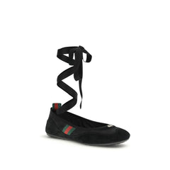 Gucci Schwarze Ballerinas aus Stoff