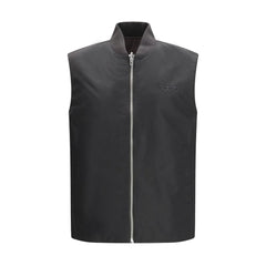 Diesel Brown Polyamide Sleveless Jacket