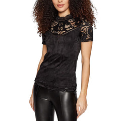 Vila Clothes Black Polyamide T-Shirt