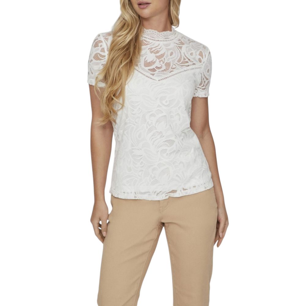 Vila Clothes Crème Polyamide T-shirt