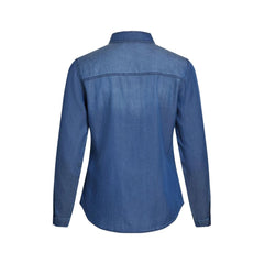 Vila Clothes Blue Cotton Blouse