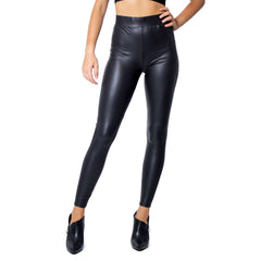 Nur schwarze Polyester-Leggings