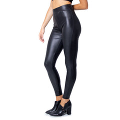 Nur schwarze Polyester-Leggings
