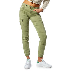Alleen groene skinny broeken van katoen