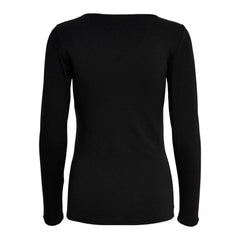 Only schwarzes Langarm-T-Shirt aus Baumwolle