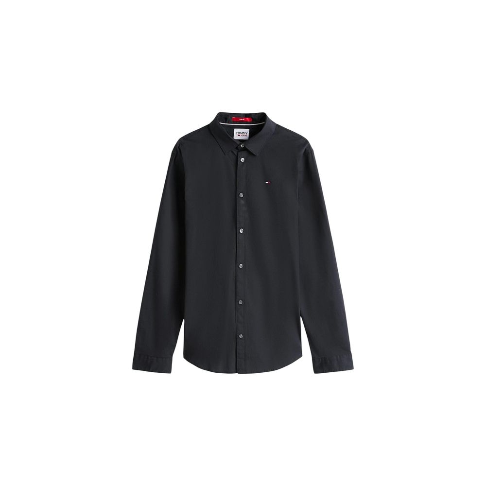 Tommy Hilfiger Jeans schwarzes Baumwoll-Anzughemd