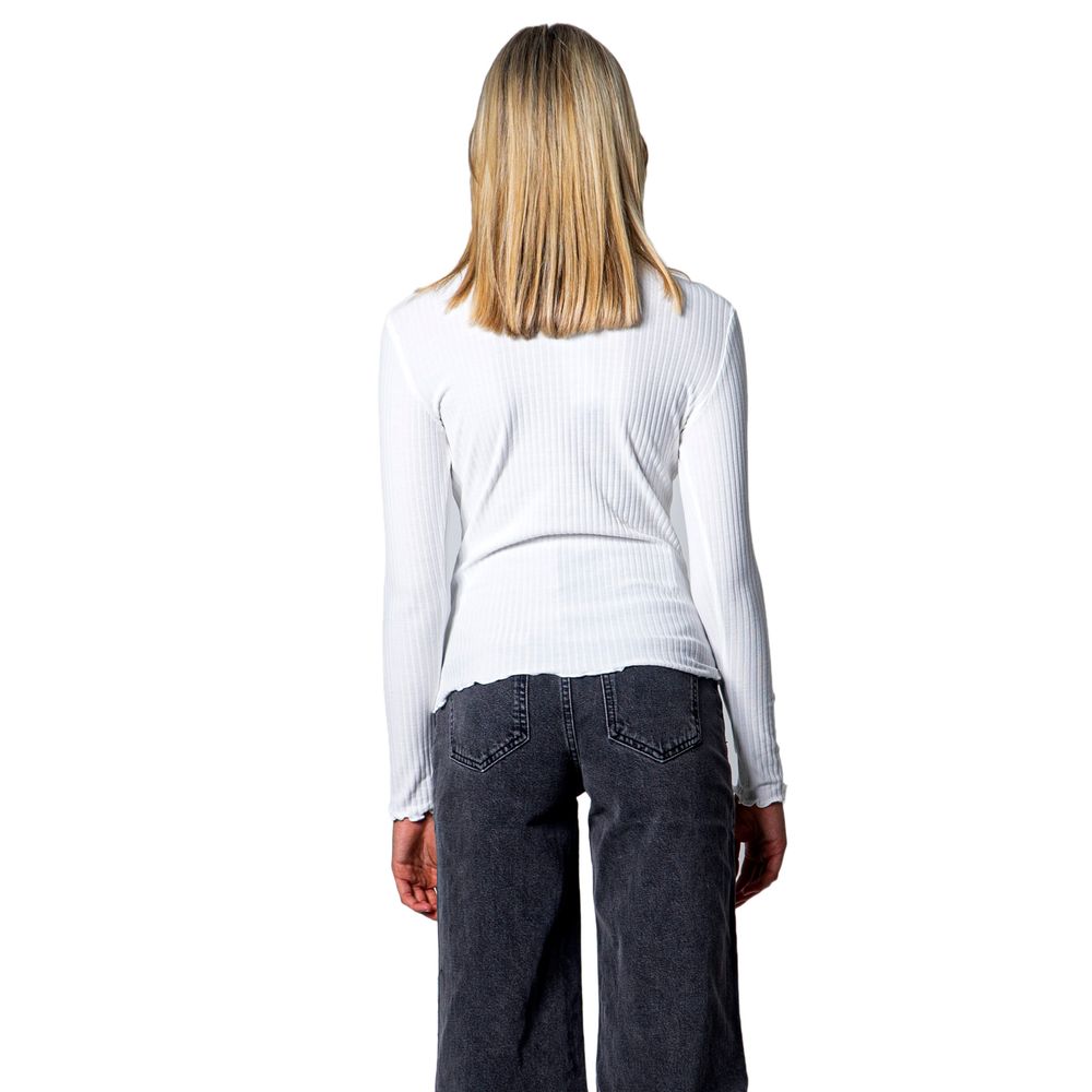 Alleen witte polyester coltrui