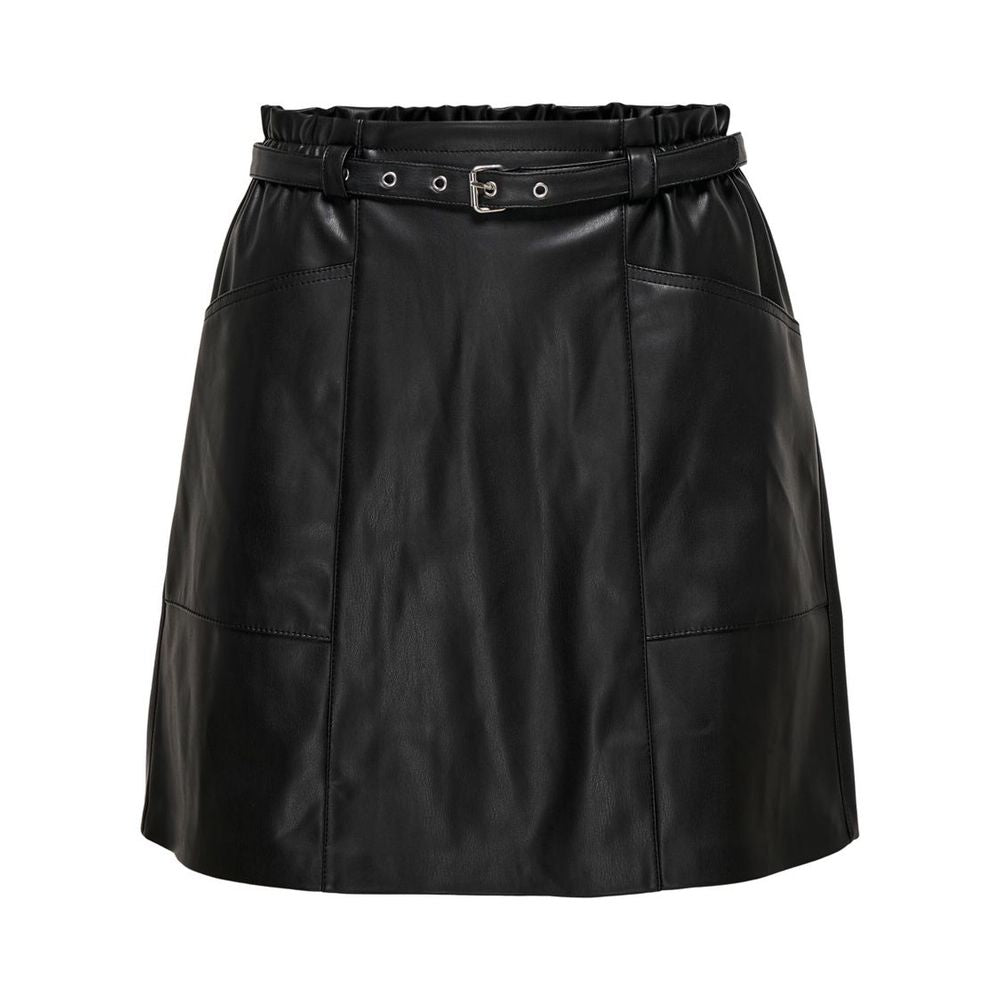 Nur schwarzer Minirock aus Polyester