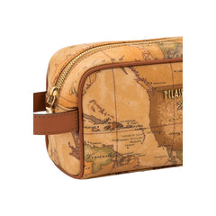 Alviero Martini Prima Classe Beige Clutch aus Baumwolle
