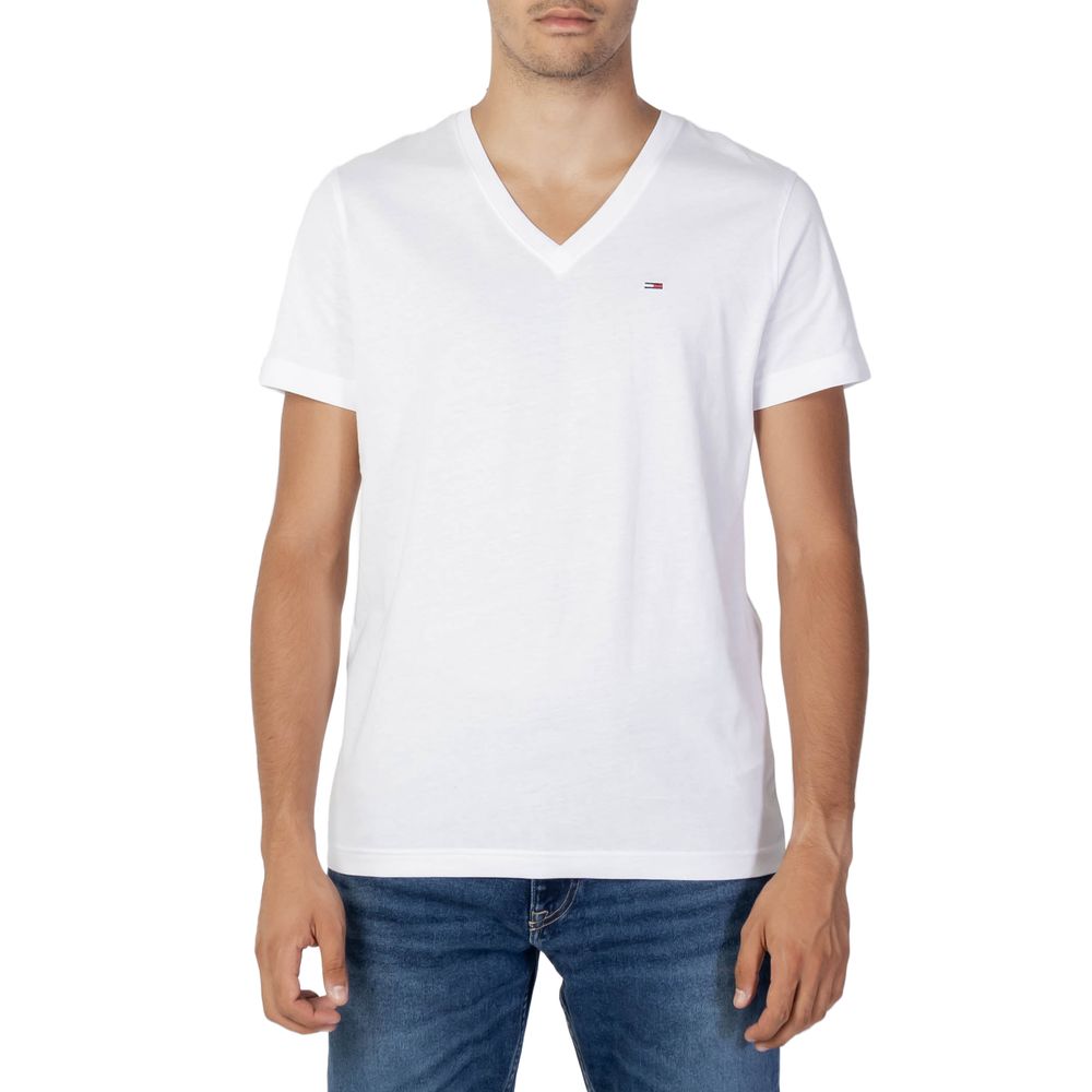 Tommy Hilfiger Jeans Weißes Baumwoll-T-Shirt