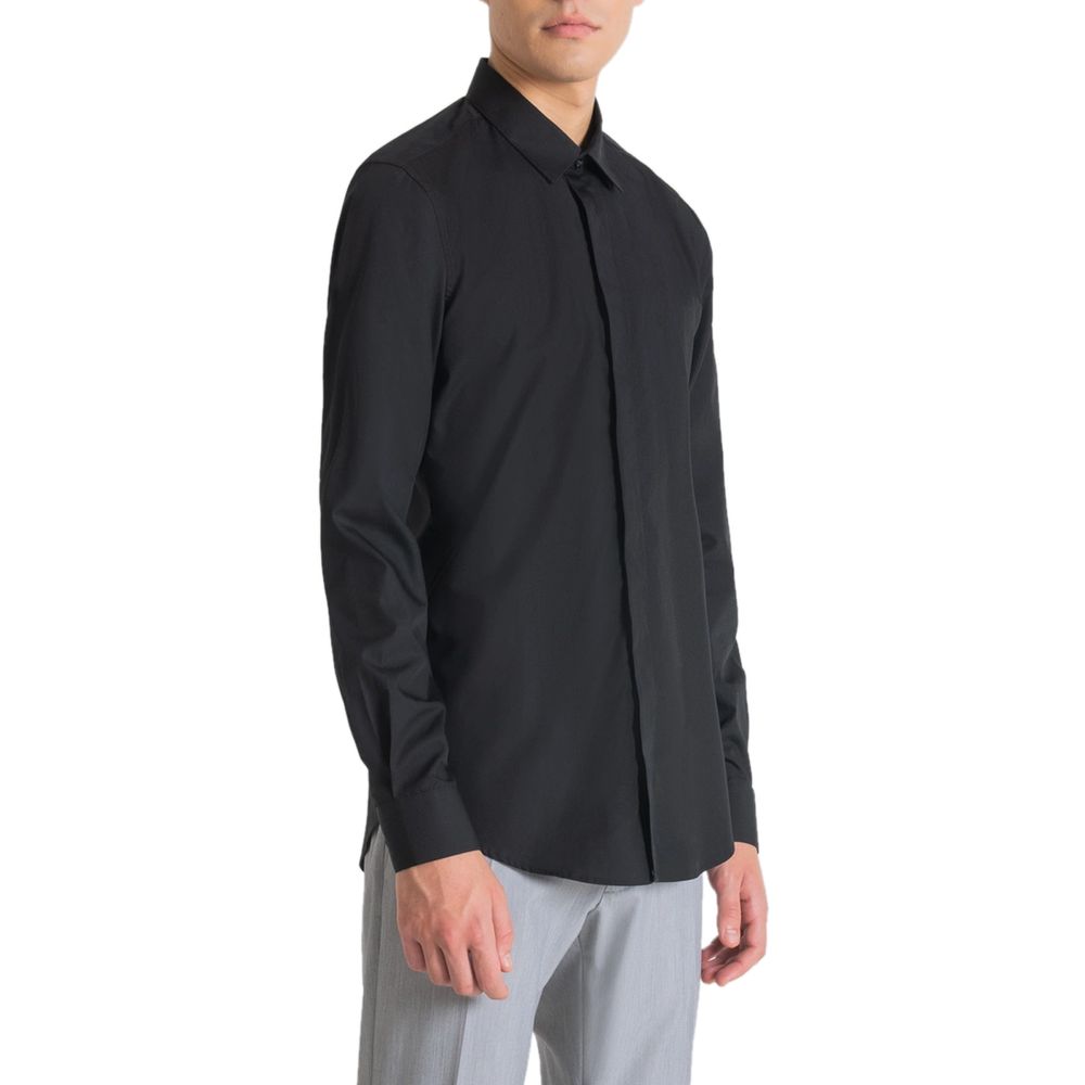 Antony Morato Schwarzes Baumwoll-Hemd